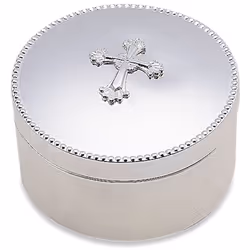 Reed & Barton Abbey Cross Silverplate Keepsake Box  0.85 LB  Metallic