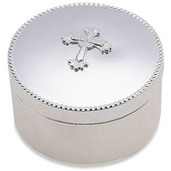 Reed & Barton Abbey Cross Silverplate Keepsake Box  0.85 LB  Metallic