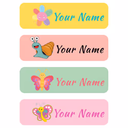 Custom Waterproof Dishwasher Safe Kid Name Labels for Daycare(128 Pack