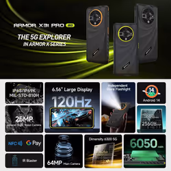 Ulefone Armor X31 Pro Rugged Smartphone 8GB+256GB - Green