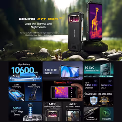 Ulefone Armor 27T Pro 5G Rugged Smartphone 12GB+256GB