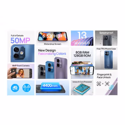 Ulefone Note 16 Pro Smartphone 8GB+256GB - Black