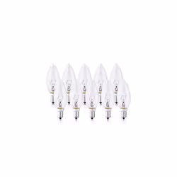 Pack of 10 Small Screw Candle Bulbs, Clear Edison Screw in Bulb SES /e14, 240V