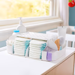 Munchkin Diaper Change Organizer  Green/white
