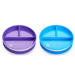 Munchkin Stay Put Divided Suction Plates Purple/Blue
