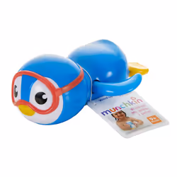 Munchkin Wind Up Swimming Penguin Baby and Toddler Bath Toy  Blue