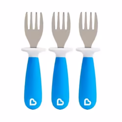Munchkin Raise Toddler Fork Set, Blue 3 Piece Set