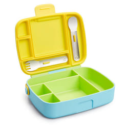 Munchkin Lunch Bento Box for Kids  Includes Utensils  Green