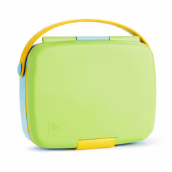 Munchkin Lunch Bento Box for Kids  Includes Utensils  Green