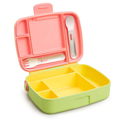 Munchkin Lunch Bento Box for Kids  Includes Utensils  Yellow