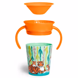 Munchkin Miracle 360 Wildlove Trainer Cup  6 Oz  2 Pack  Tiger/Rhino