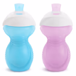 Munchkin Click Lock Bite Proof Sippy Cup 9 Ounce 2 Pack Blue/Purple