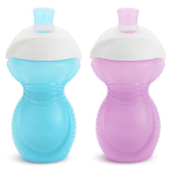 Munchkin Click Lock Bite Proof Sippy Cup  9 Ounce  2 Pack  Blue/Purple