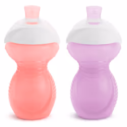 Munchkin Click Lock Bite Proof Sippy Cup 9 Ounce 2 Pack Pink/Purple