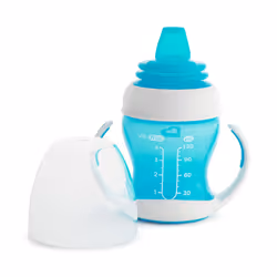 Munchkin Gentle Transition Sippy Trainer Cup  4 Ounce  2 Pack  Blue