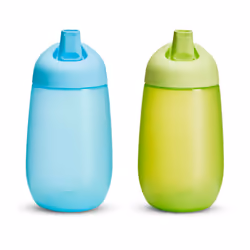 Munchkin Simple Clean Toddler Sippy Cups  Spill Proof  10 Ounce  Blue/Green