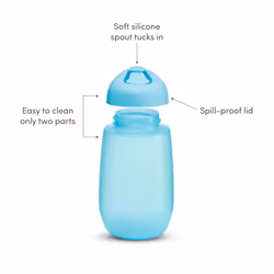 Munchkin Simple Clean Toddler Sippy Cups  Spill Proof  10 Ounce  Blue/Green