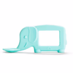 Munchkin The Baby Toon Silicone Teether Spoon Elephant Mint (As Seen On Shark Tank)