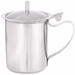 Winco Stainless Steel Creamer with Cover 10-Ounce Medium Metallic