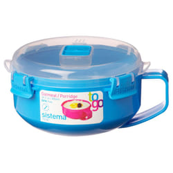 Microwave Breakfast Bowl | Round Microwave Container with Lid | 850 ml | BPA-Free | Assorted Colours | 1 Count