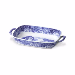 Spode Blue Italian collection Baking Dish with Handles Oven to Table Lasagna Dish Handled Serving Tray Made of Fine Porcel ...