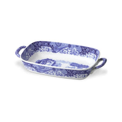 Spode Blue Italian collection Baking Dish with Handles  Oven to Table Lasagna Dish  Handled Serving Tray  Made of Fine Porcelain  115 x 8 Inch  BlueWh