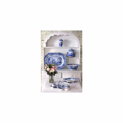 Spode Blue Italian collection Baking Dish with Handles  Oven to Table Lasagna Dish  Handled Serving Tray  Made of Fine Porcelain  115 x 8 Inch  BlueWh