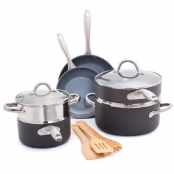 GreenPan Lima Hard Anodized Healthy Ceramic Nonstick 12 Piece Cookware Pots and Pans Set PFAS-Free Oven Safe Gray