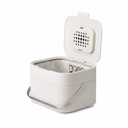Joseph Joseph Intelligent Waste, Stack 4 Food Waste Caddy Odour Filter - Stone