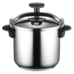 MAgEFESA Star Quick Easy To Use Pressure cooker  1810 Stainless Steel  Suitable for induction Thermodiffusion bottom  3 Security Systems 10 QUART