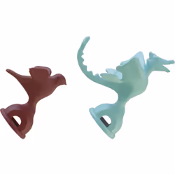 MGWHS2 Set of Two Whistles, Red/Green
