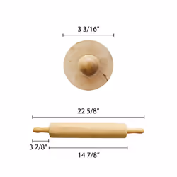 Thunder Group 15 Inch Wooden Rolling Pin
