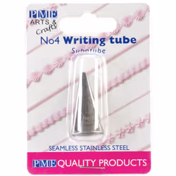 PME Seamless Stainless Steel Supatube Decorating Tip  Writer  no 4