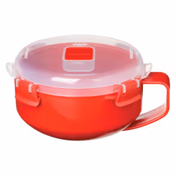 Sistema Microwave Breakfast Bowl, 850 ml - Red/Clear