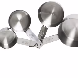 Thunder Group SLMC2414 Stainless Steel Measuring Cup Set  1/4  1/3  1/2  1Cup