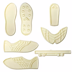 JEM Sports Boot Cutters for Cake Decorating Set of 7 Standard White