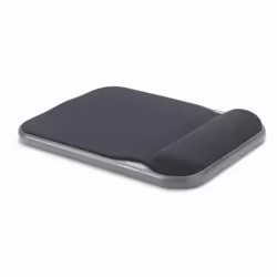 Kensington Height Adjustable Gel Mouse Pad - Black, Black, Monochromatic, Gel, Wrist rest