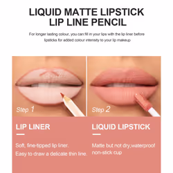 Easilydays Lip Liner and Liquid Matte Lipstick Set  12 Colors Crayon Matte Longwear Lip Pencil  24h Velvety Red Lips and Lip Liners Make Up  Lip Conto