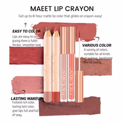 Easilydays Lip Liner and Liquid Matte Lipstick Set  12 Colors Crayon Matte Longwear Lip Pencil  24h Velvety Red Lips and Lip Liners Make Up  Lip Conto