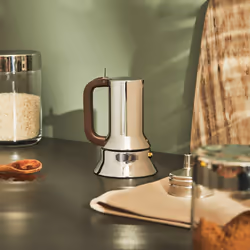 Alessi 9090/1 - Design Espresso Coffee Maker, Aluminum Body, Thermoplastic Resin Handle and Knob, 1 Cup