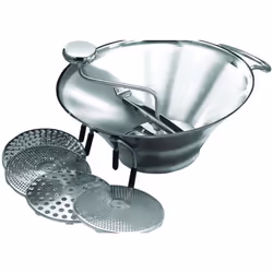 Winco Stainless Steel Food Mill with 5 Graters 5Quart