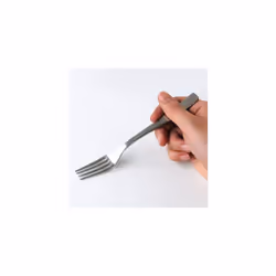 A Di Alessi """"""""Knifeforkspoon"""""""" 6-3/4-Inch Dessert Fork  Mirror Polish  Set of 6