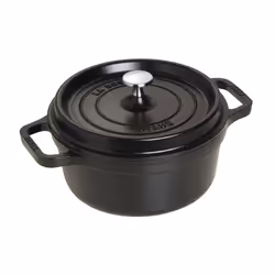 Staub Cast Iron 2.75-qt Round Cocotte - Matte Black  Made in France