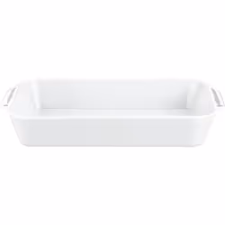 Pillivuyt Porcelain Extra Deep Rectangular Roaster With Ears  Extra Large - 15-by-10-by-3-Inch