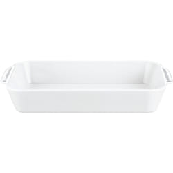 Pillivuyt Porcelain Extra Deep Rectangular Roaster With Ears  Extra Large - 15-by-10-by-3-Inch