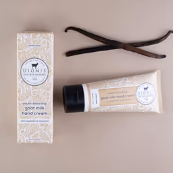 Dionis Youth Boosting Goat Milk Hand Cream 2oz  With Peptides and Squalane For More Vibrant and Healthy Skin  Vanilla Bean