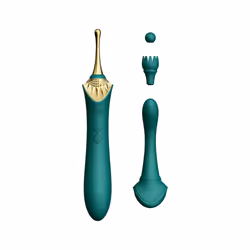 Zalo Bess, Vibrator set, Clitoral stimulation, G-Point stimulation, Vaginal stimulation, Green, Acrylonitrile butadiene styre ...