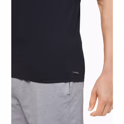 Calvin Klein Men's Cotton Stretch Undershirt Packs  3 Black-Vneck  Med