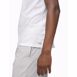 Calvin Klein Men's Cotton Stretch Undershirt Packs  3 White-Vneck  Sma