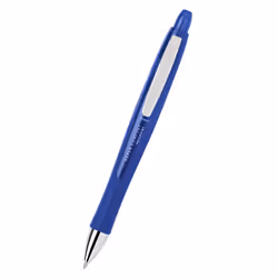 Office Depot Retractable Ballpoint Pens with Grip  Medium Point  1.0 mm  Blue Barrel  Blue Ink  Pack of 6